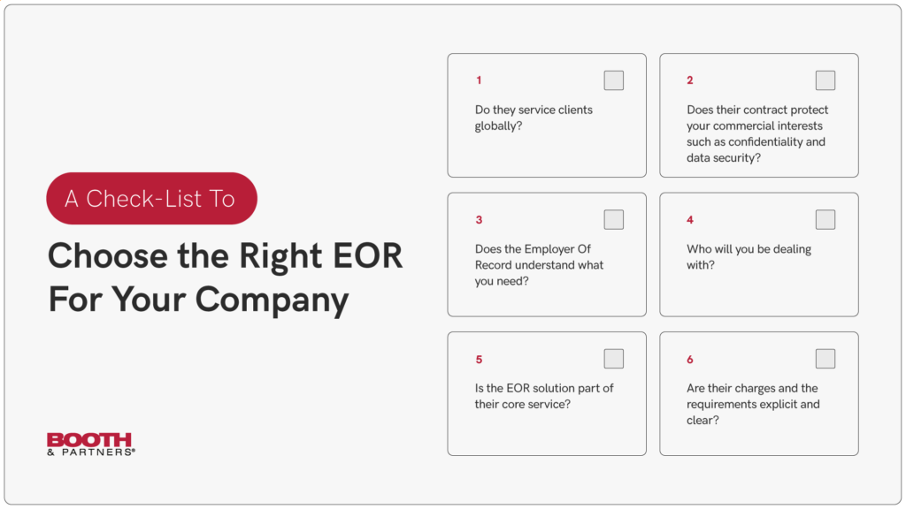 A Check-List to Choose the Right EOR for Your Company