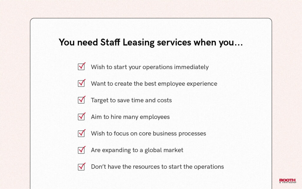 When do you need staff leasing