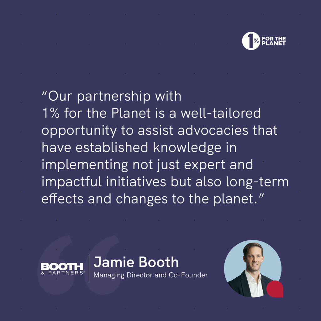 Jamie Booth for 1% for the Planet