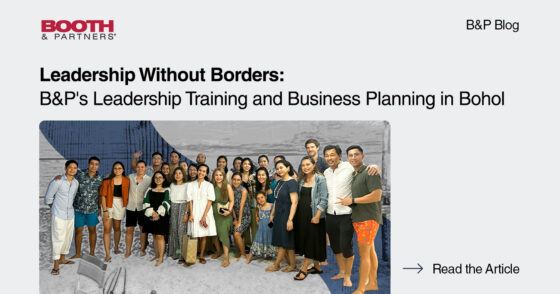 A Banner for the Blog Post on Booth & Partners' Leadership Training and Business Planning in Bohol